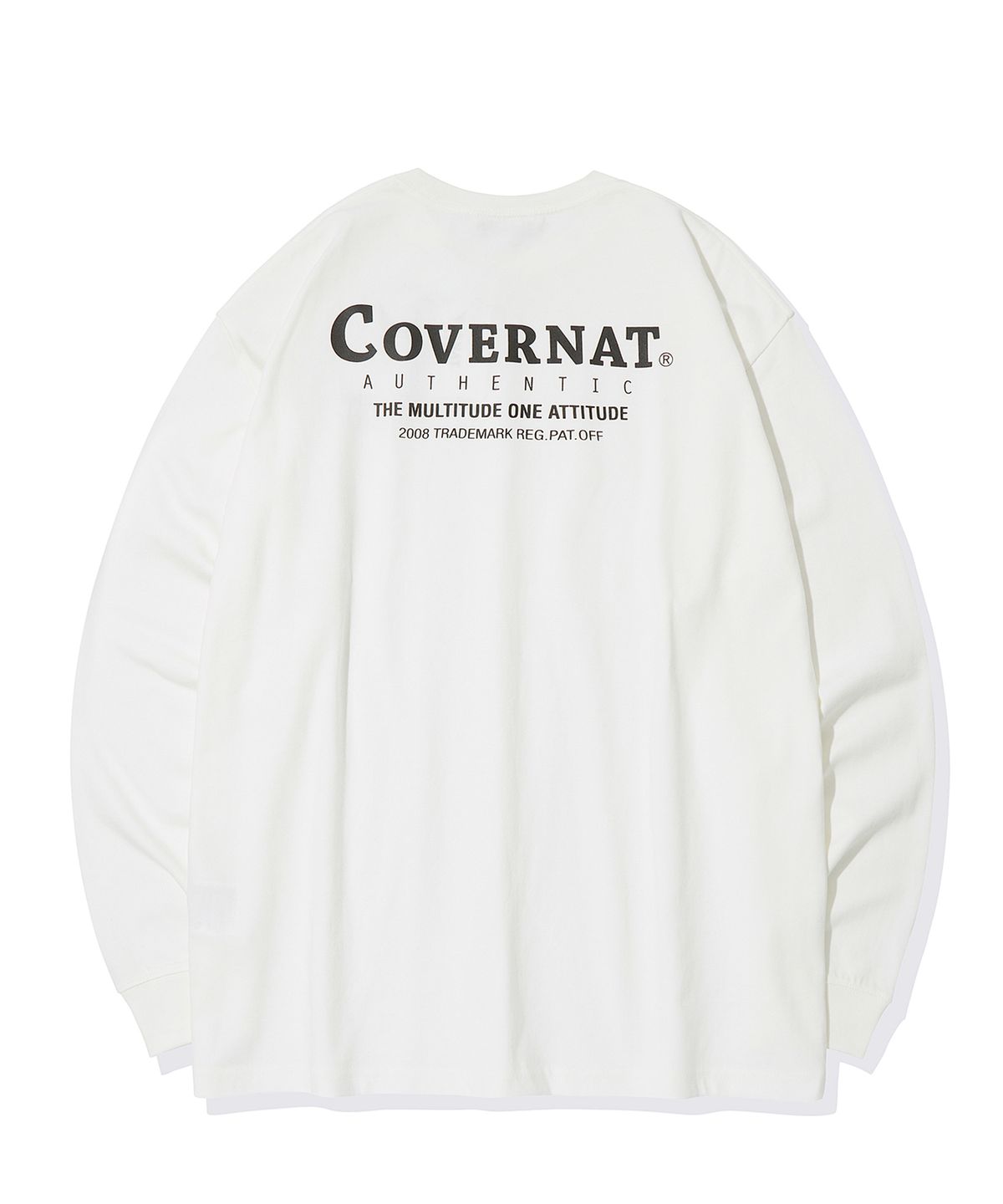 커버낫(COVERNAT) 레이아웃 로고 롱슬리브 오프화이트