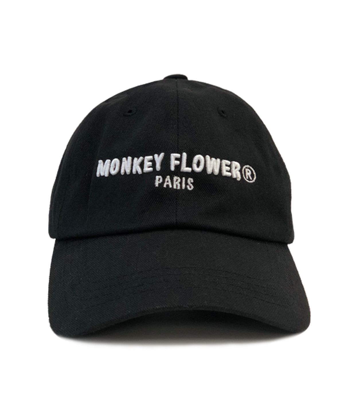 몽키플라워(Monkey Flower) 공용 몽키 베이직로고 볼캡 MS9ACP01U BLACK/WHITE