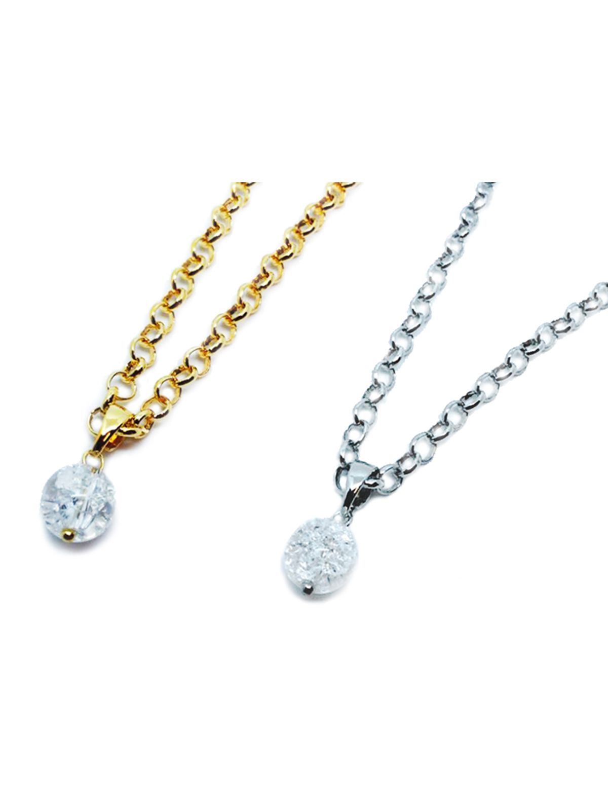 원이너프(ONE ENOUGH) Crystal Snow Necklace
