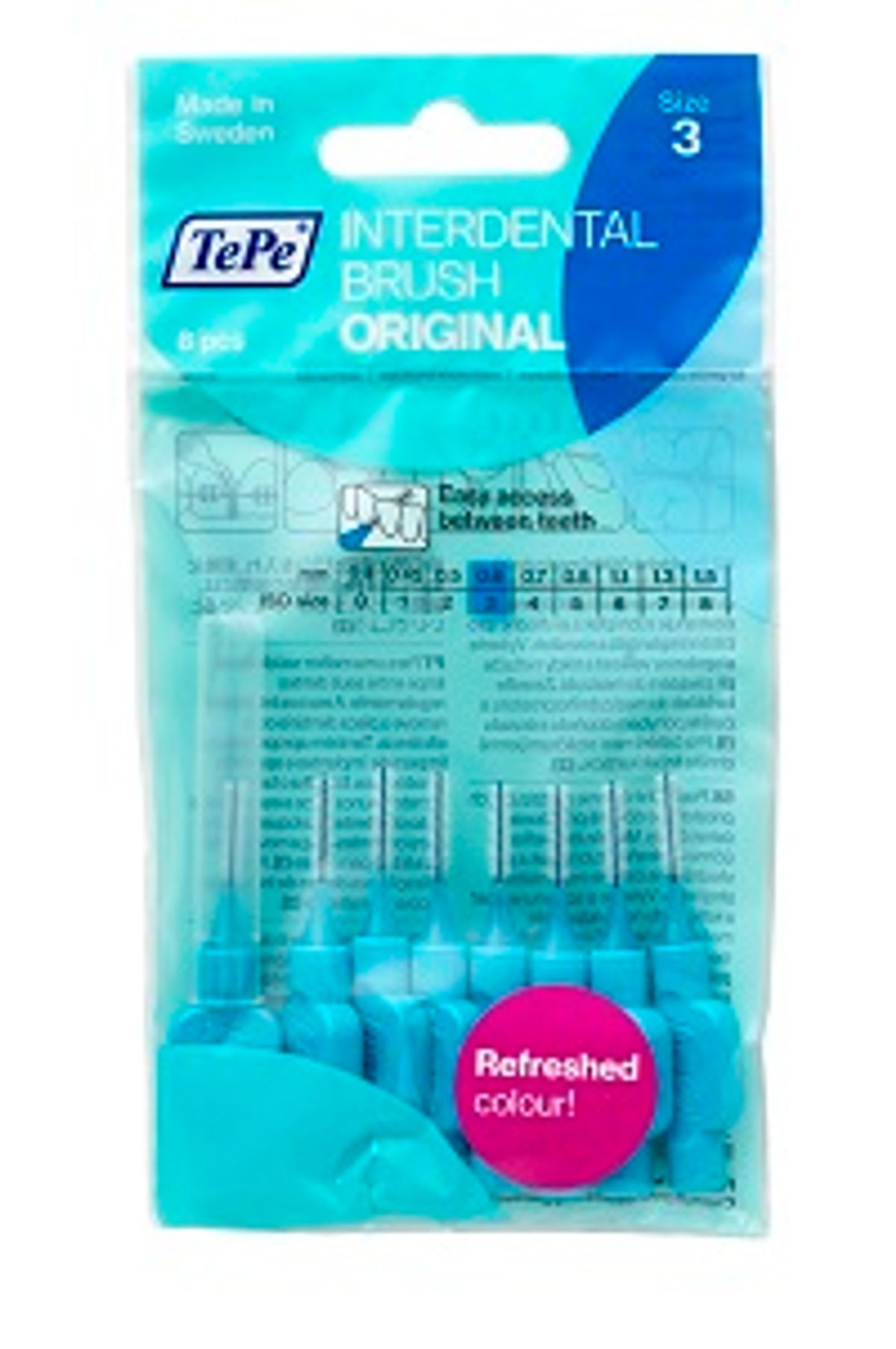 테페(TEPE) 휴대용 치간칫솔 I자형 8p (비닐포장 8개입)(2팩 1Set)