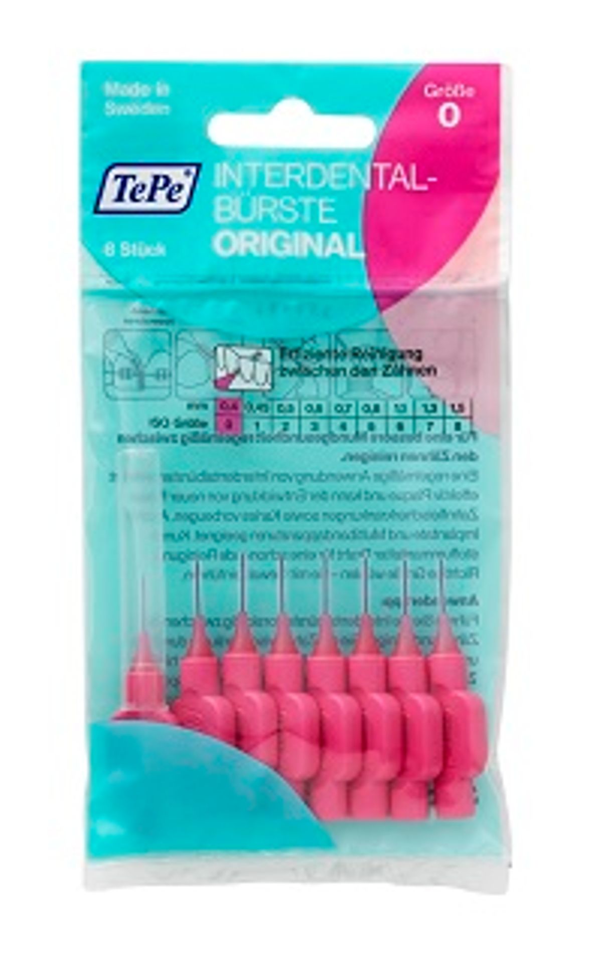 테페(TEPE) 휴대용 치간칫솔 I자형 8p (비닐포장 8개입)(2팩 1Set)
