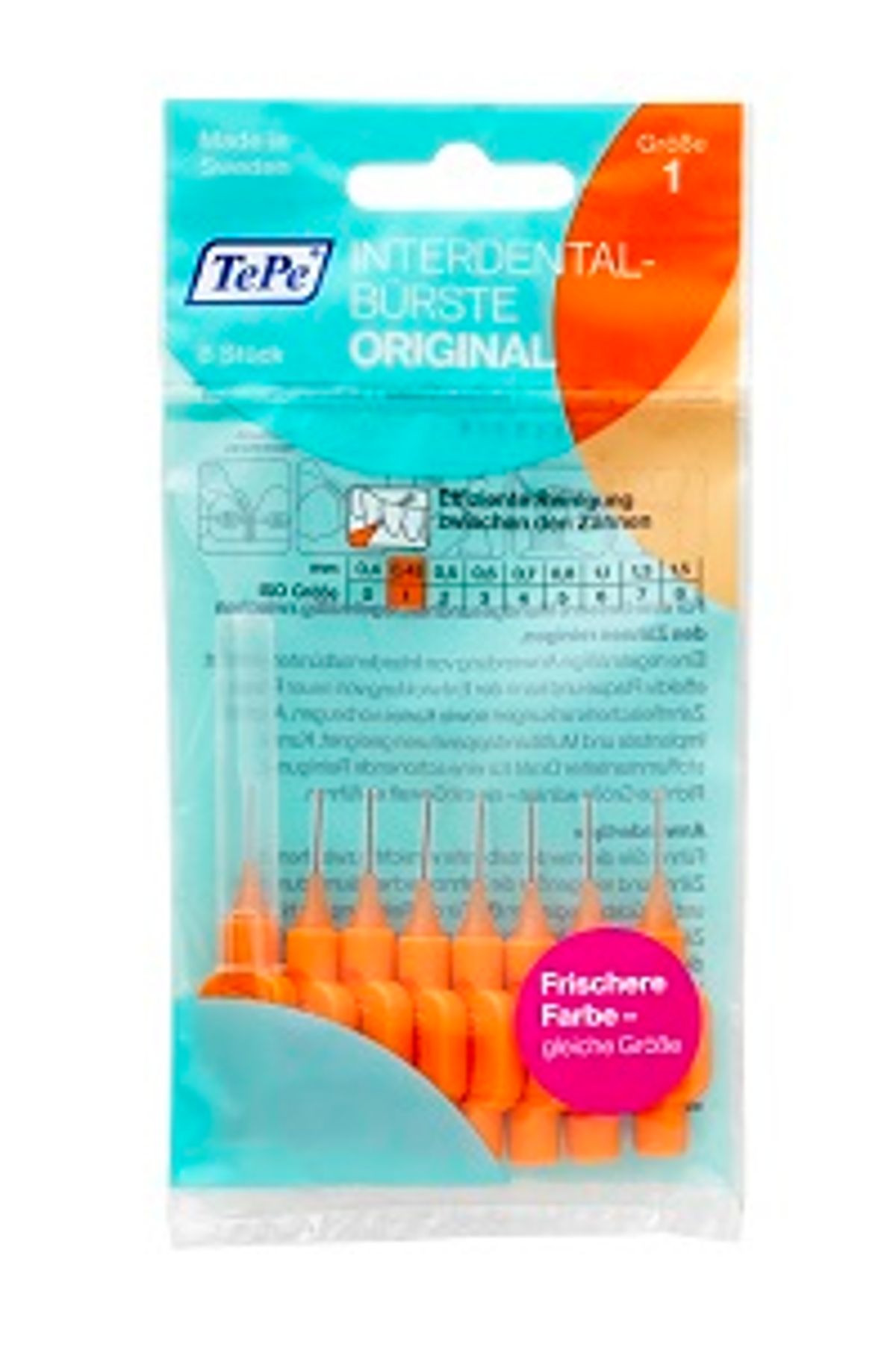 테페(TEPE) 휴대용 치간칫솔 I자형 8p (비닐포장 8개입)(2팩 1Set)