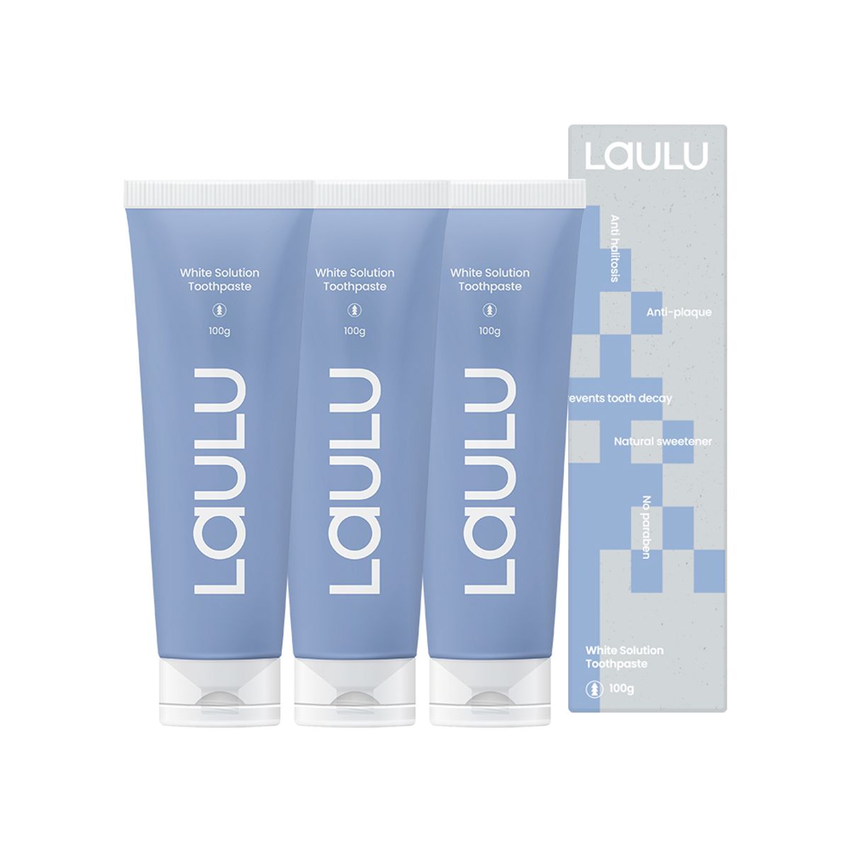 라울루(LAULU) 화이트솔루션 천연 미백치약 100g