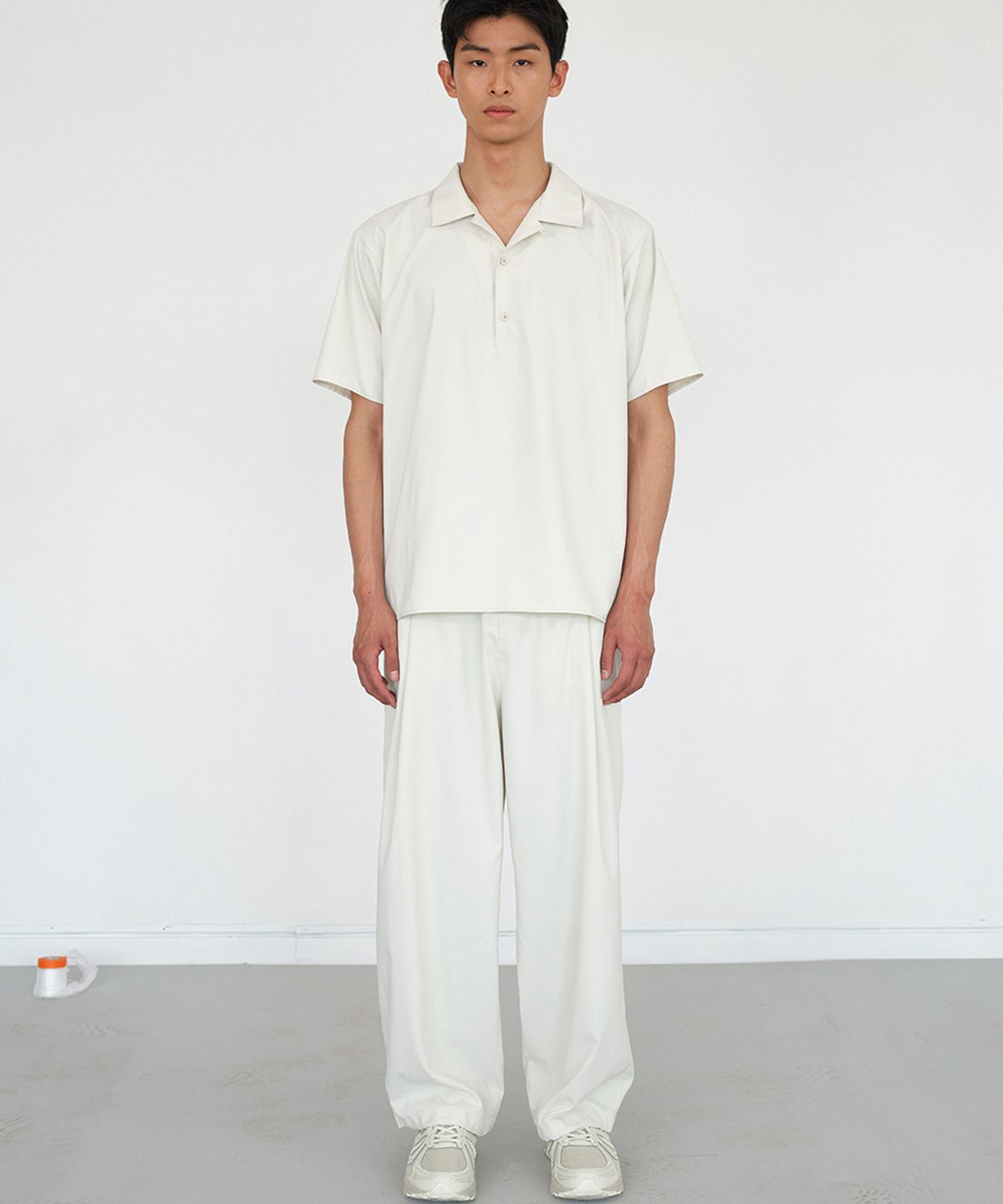 차마스포츠랩(CHAMASPORTSLAB) CSL BOWLING SHIRT-ICE WHITE