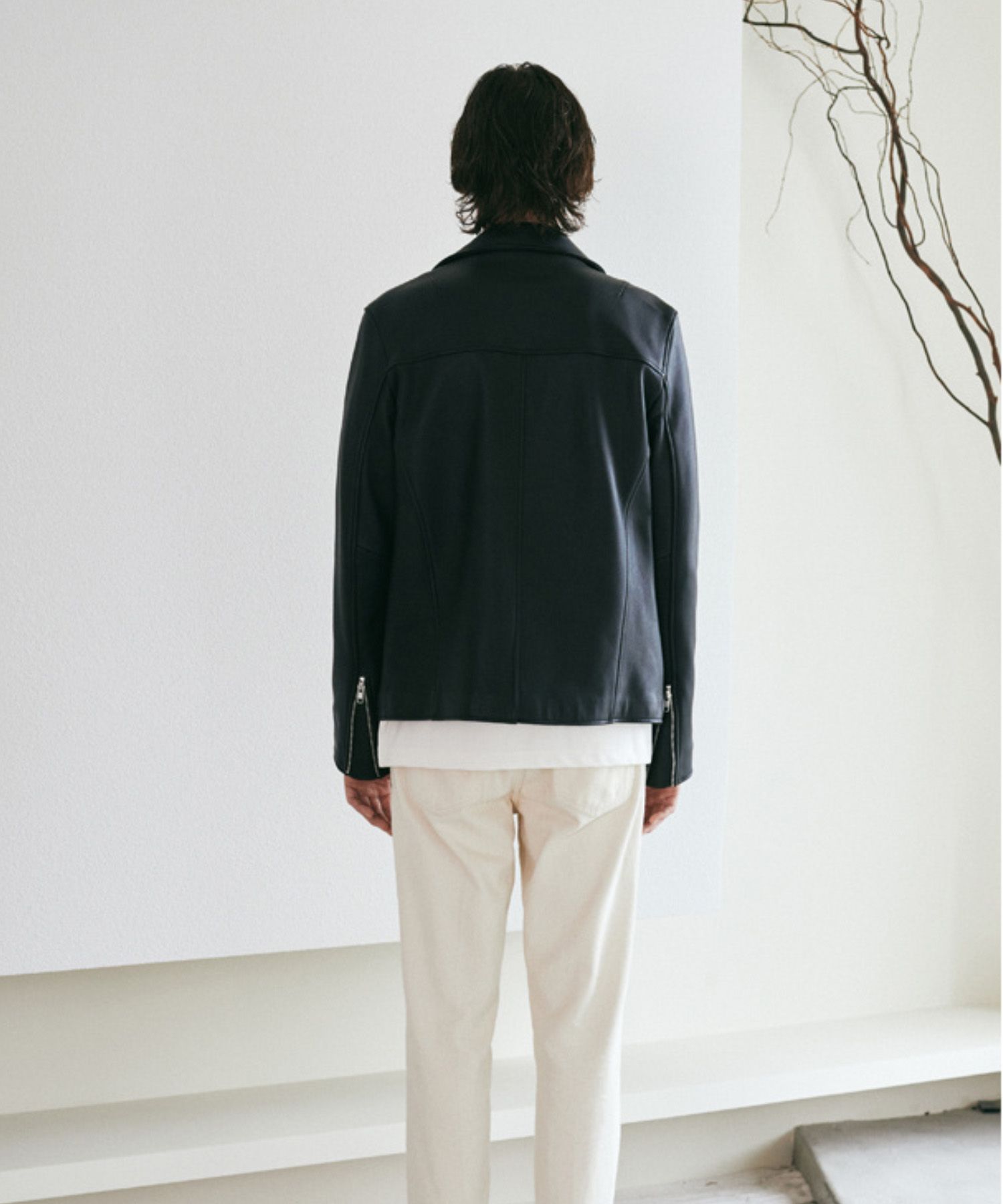 【SPERONE】Lambskin Crop Minimal Single Rider Jacket MUSINSA | SPERONE [Real Leather] Minimal single rider jacket