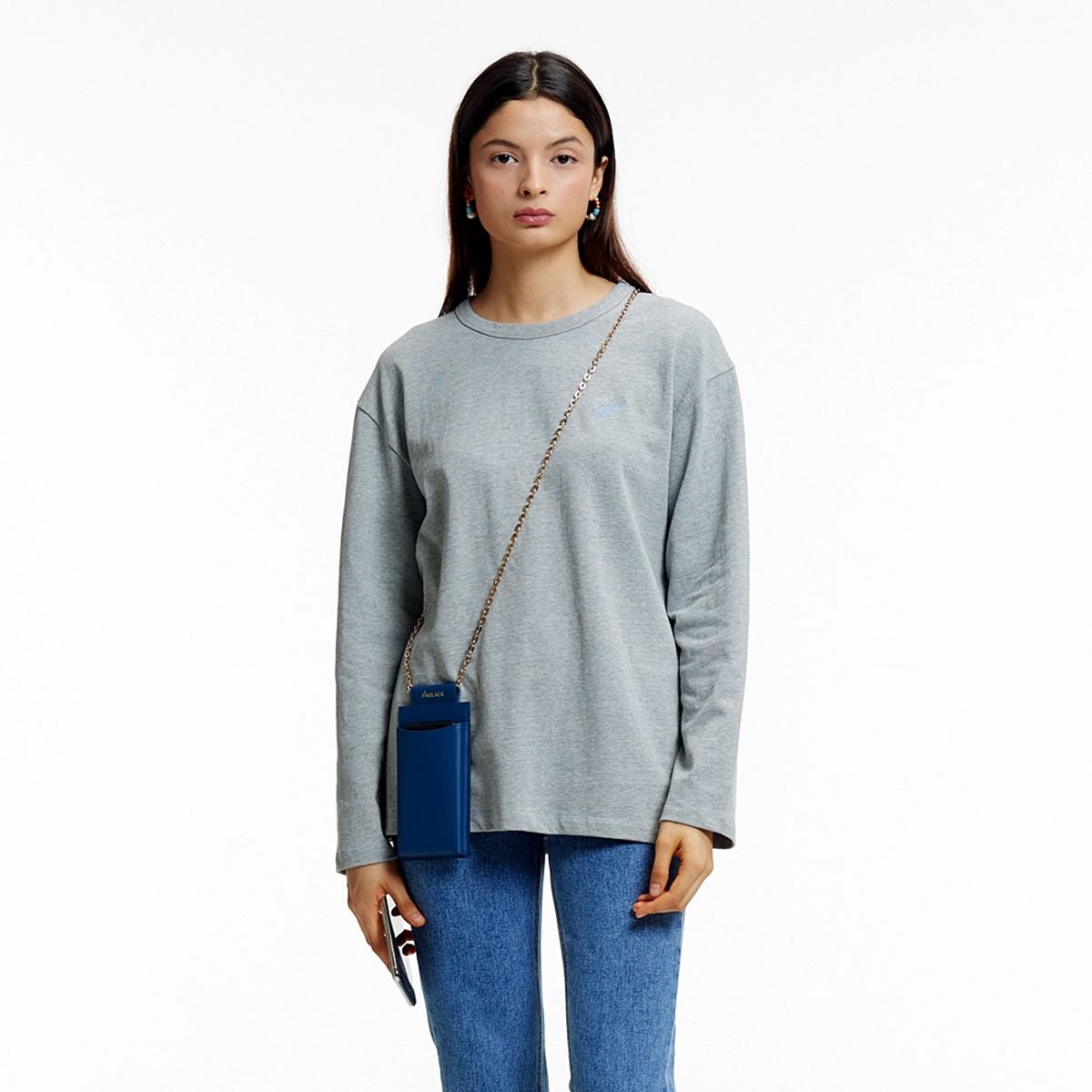 핀블랙(PINBLACK) PIN LOOSE FIT T-SHIRTS GRAY
