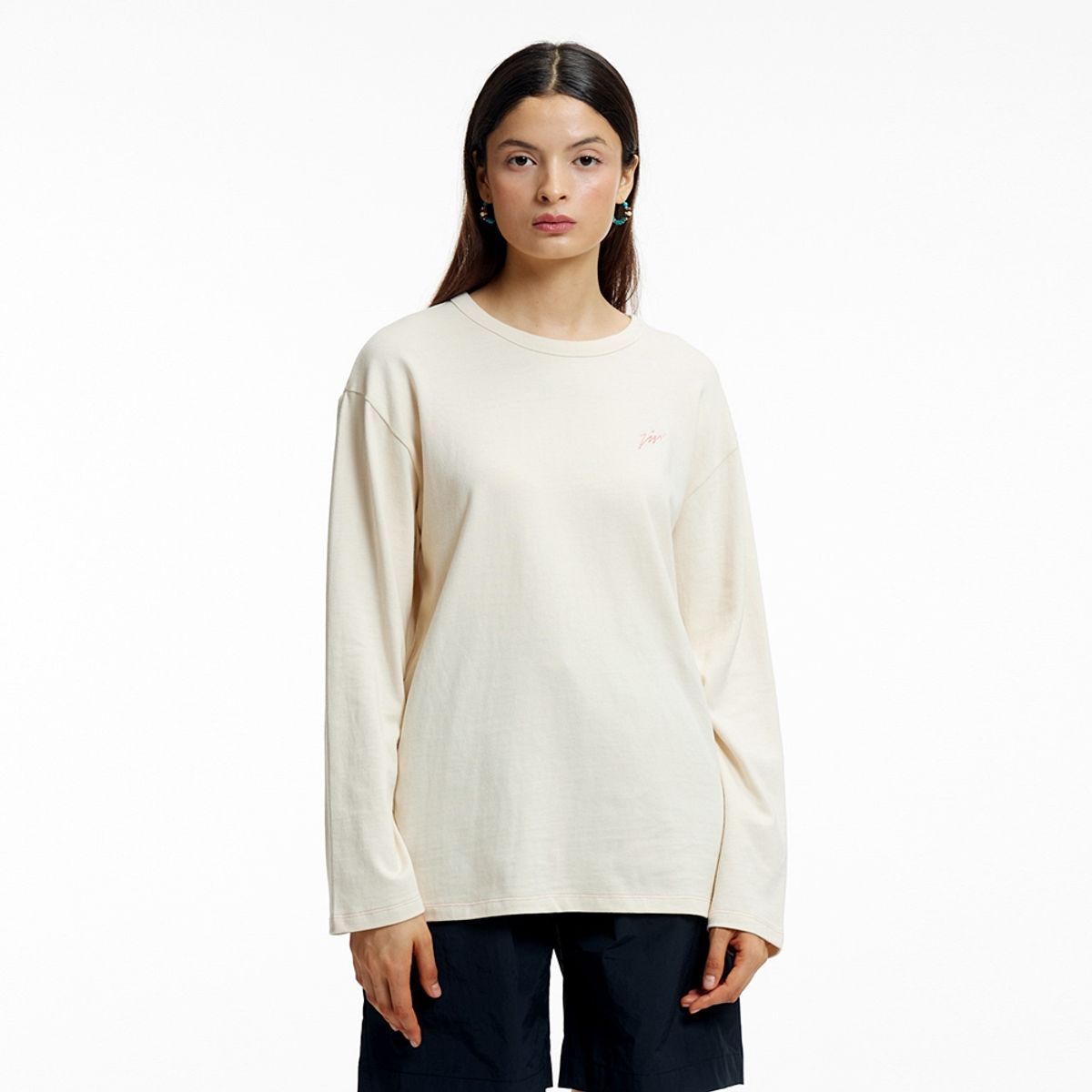 핀블랙(PINBLACK) PIN LOOSE FIT T-SHIRTS IVORY