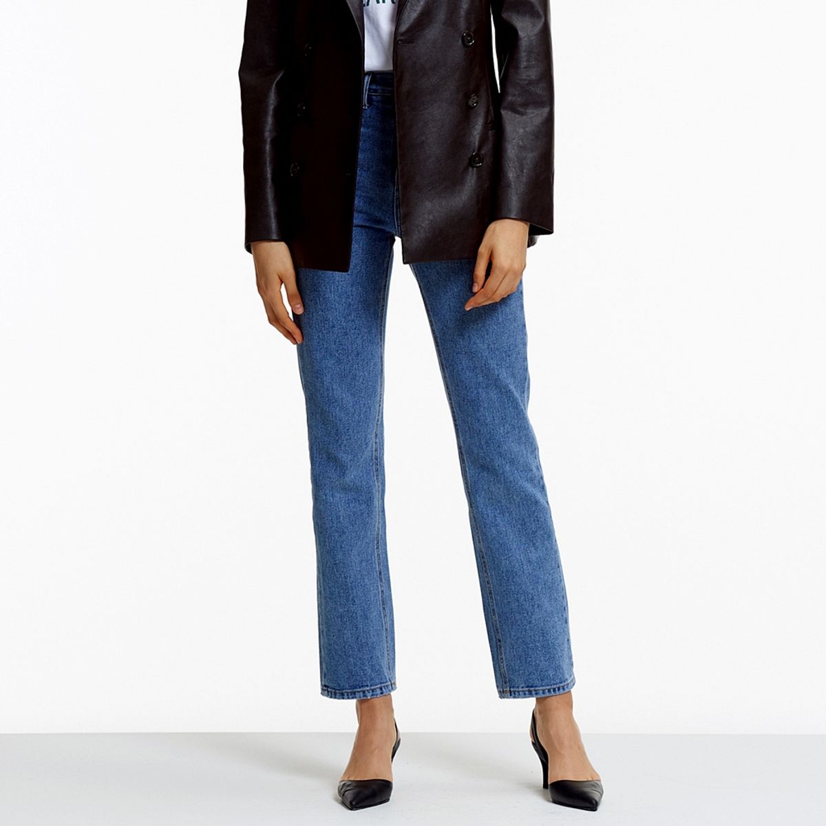 핀블랙(PINBLACK) REGULAR FIT DENIM PANTS