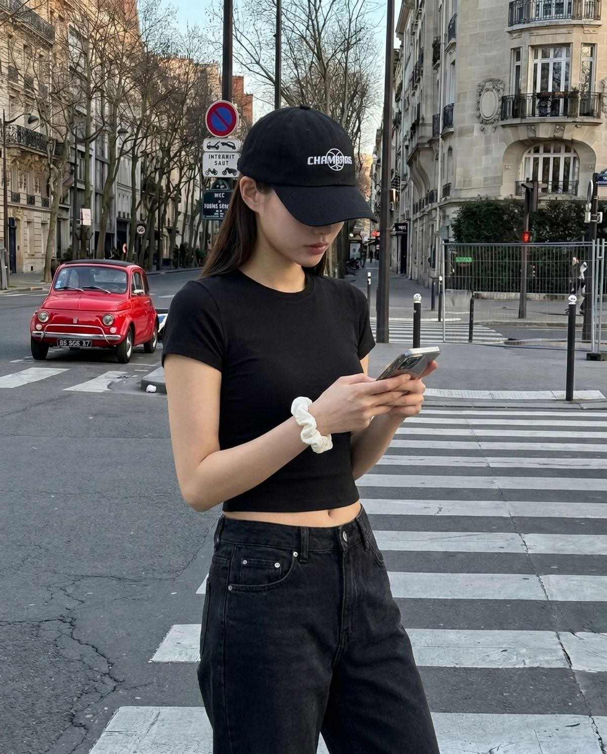 챔브로스(CHAMBROS) 시그니쳐 로고 볼캡 SIGNATURE LOGO BALL CAP [BLACK]