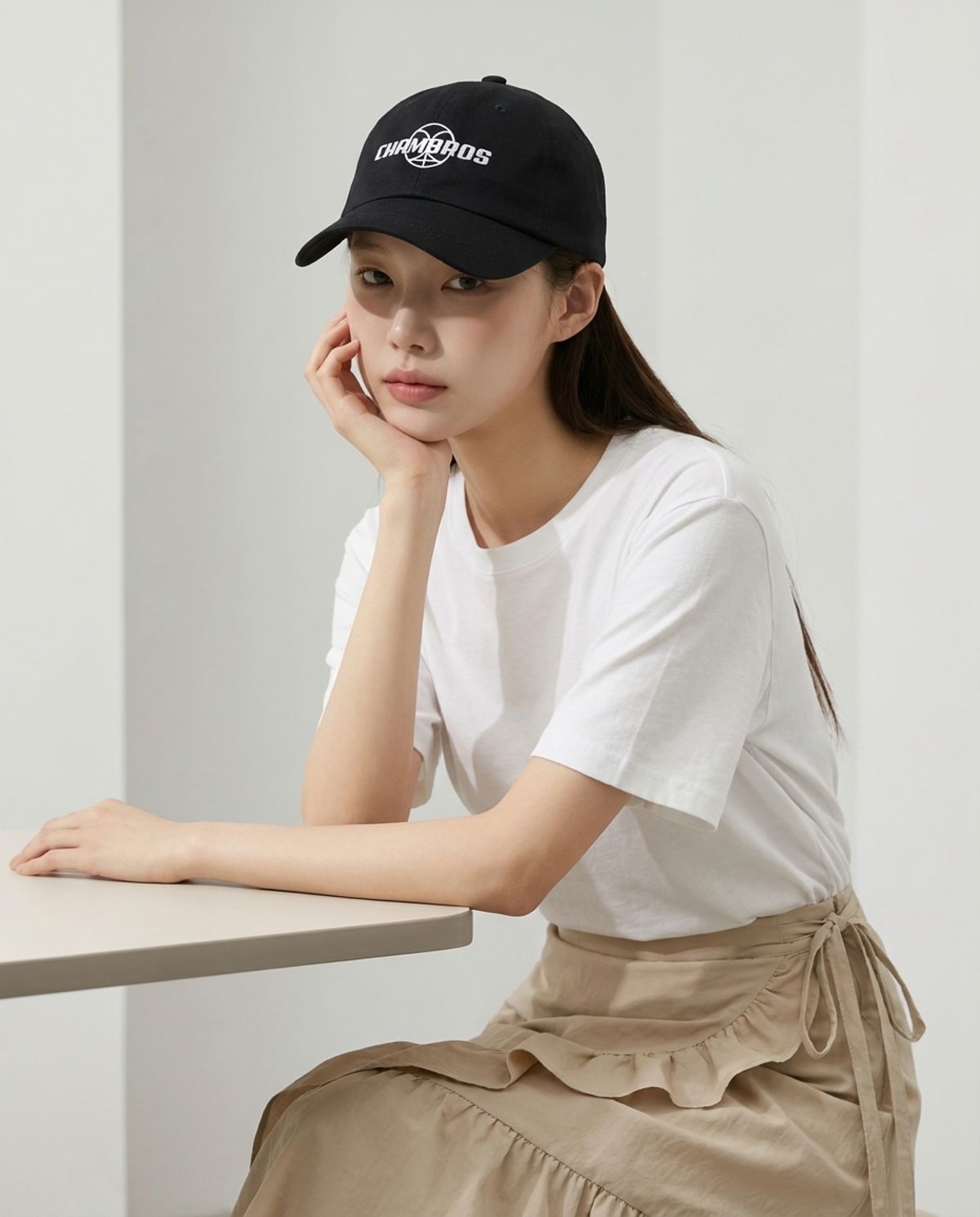 챔브로스(CHAMBROS) 시그니쳐 로고 볼캡 SIGNATURE LOGO BALL CAP [BLACK]