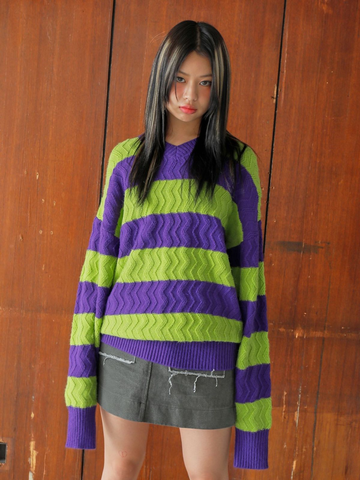 느와(NOIR) Stripe Sweater