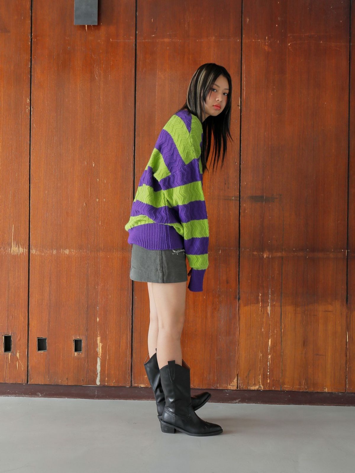 느와(NOIR) Stripe Sweater