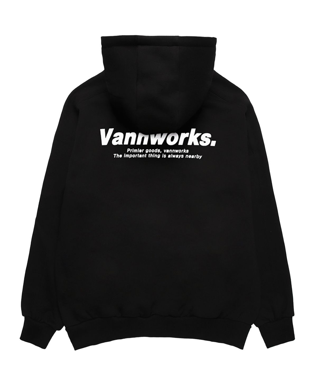 밴웍스(VANNWORKS) 유니섹스 프리미엄 오버핏 후드 (VNBTS316) 블랙
