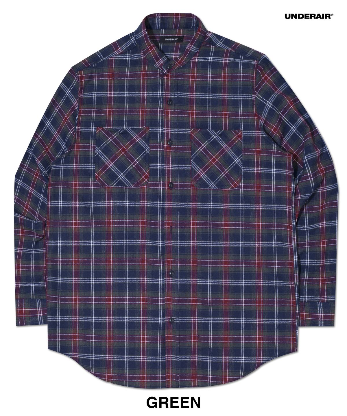 언더에어(UNDERAIR) [차이나카라] HEKABE  CHECK SHIRTS (2 COLOR)