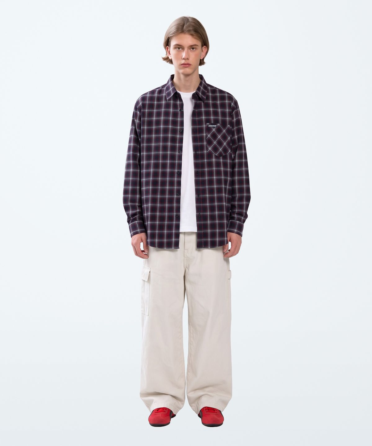언더에어(UNDERAIR) LOUIS CHECK SHIRTS - BLACK