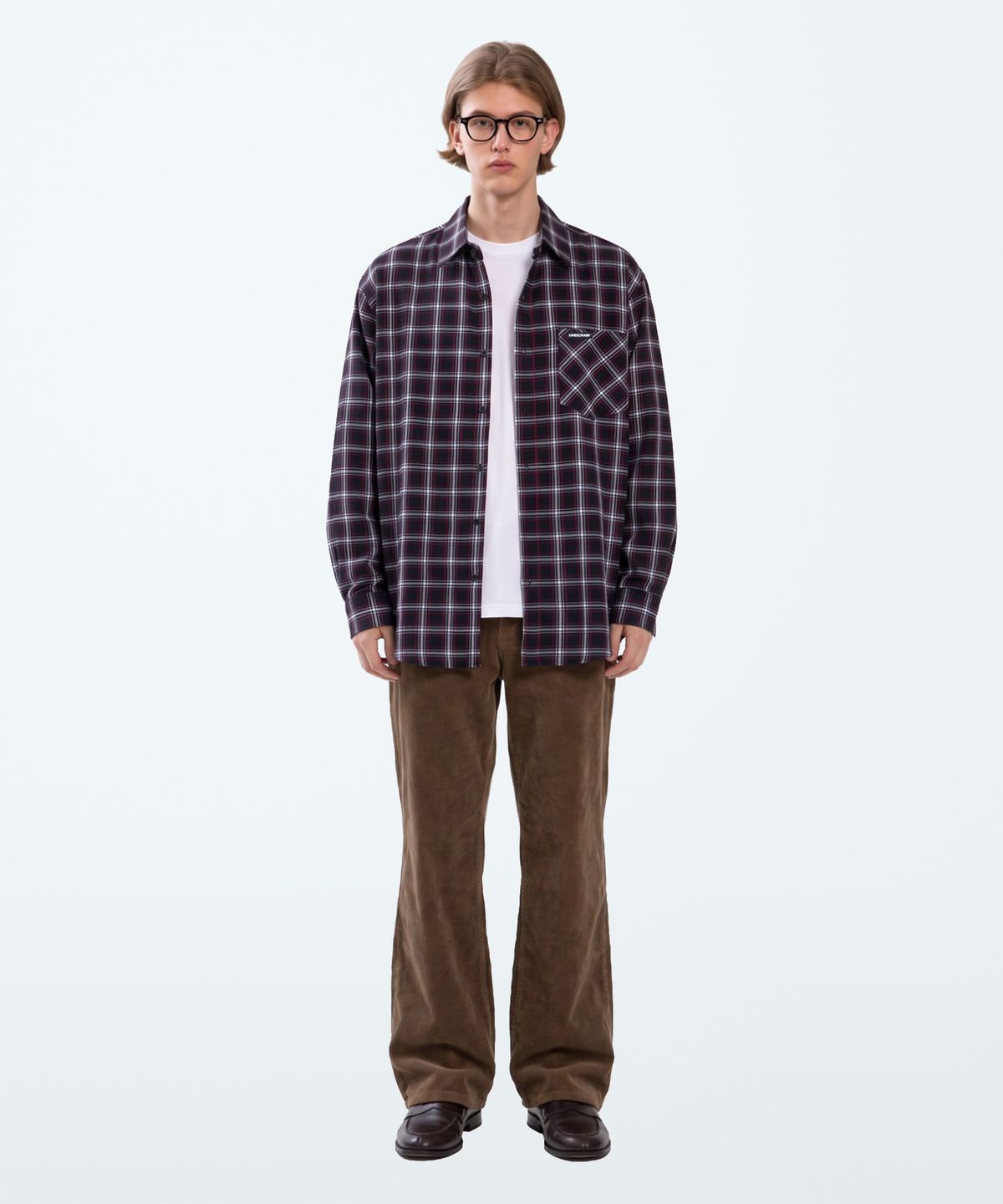 언더에어(UNDERAIR) LOUIS CHECK SHIRTS - BLACK