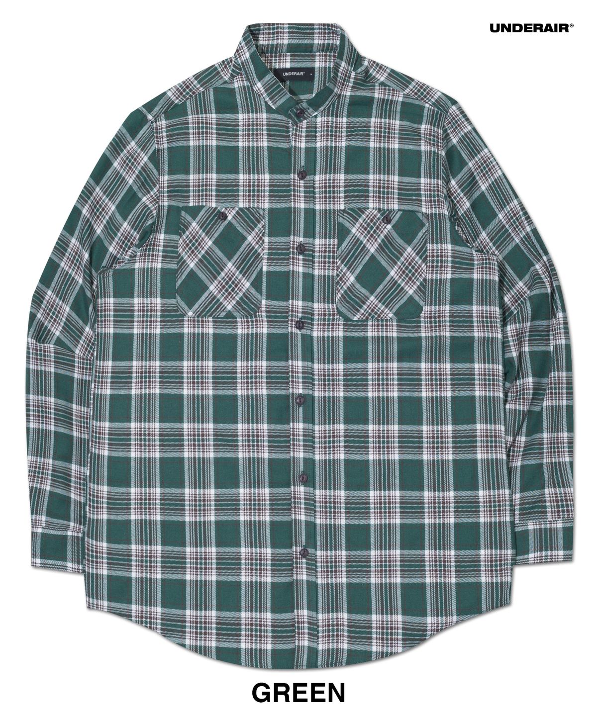 언더에어(UNDERAIR) [차이나카라] MELNELAUS CHECK SHIRTS (4 COLOR)