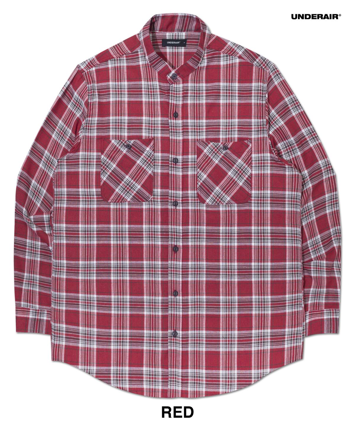 언더에어(UNDERAIR) [차이나카라] MELNELAUS CHECK SHIRTS (4 COLOR)