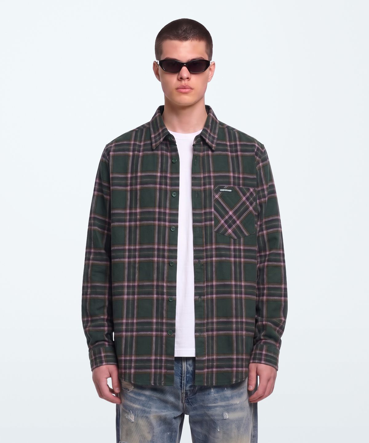 언더에어(UNDERAIR) MENIL CHECK SHIRTS (4 COLOR)