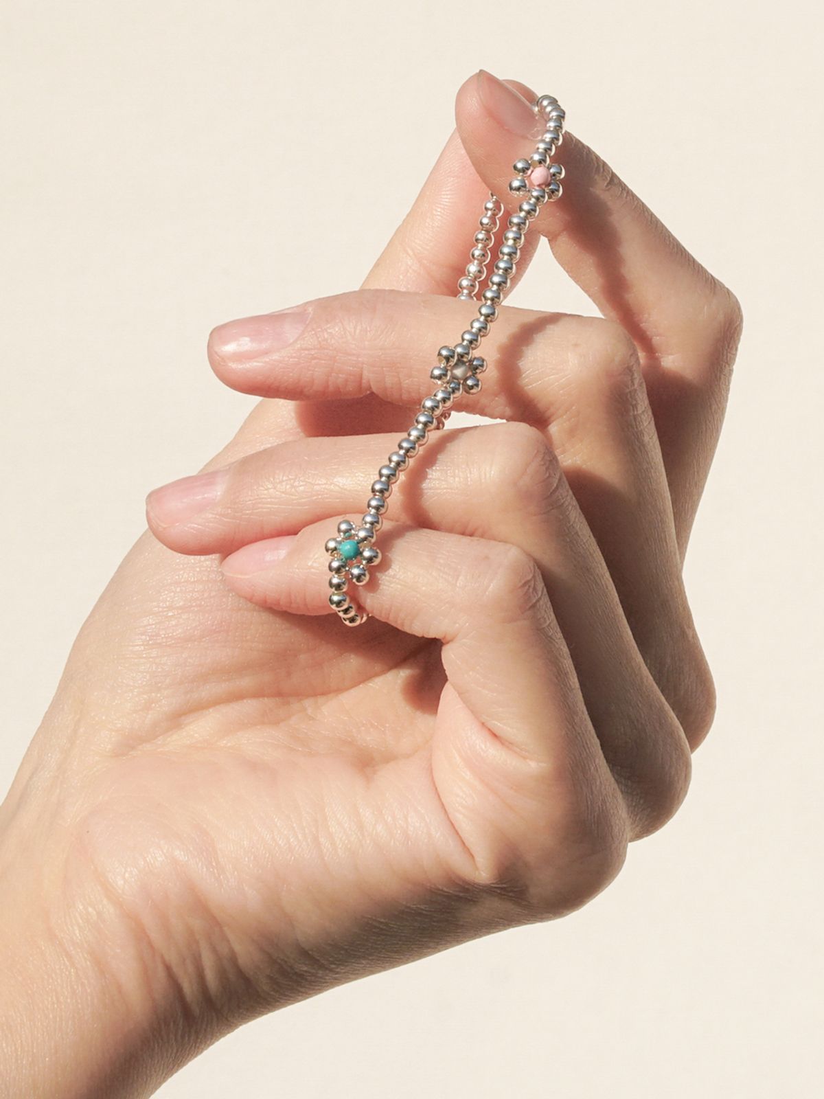 포스트루드(POSTLUDE) [SILVER]BEADS FLOWER U B