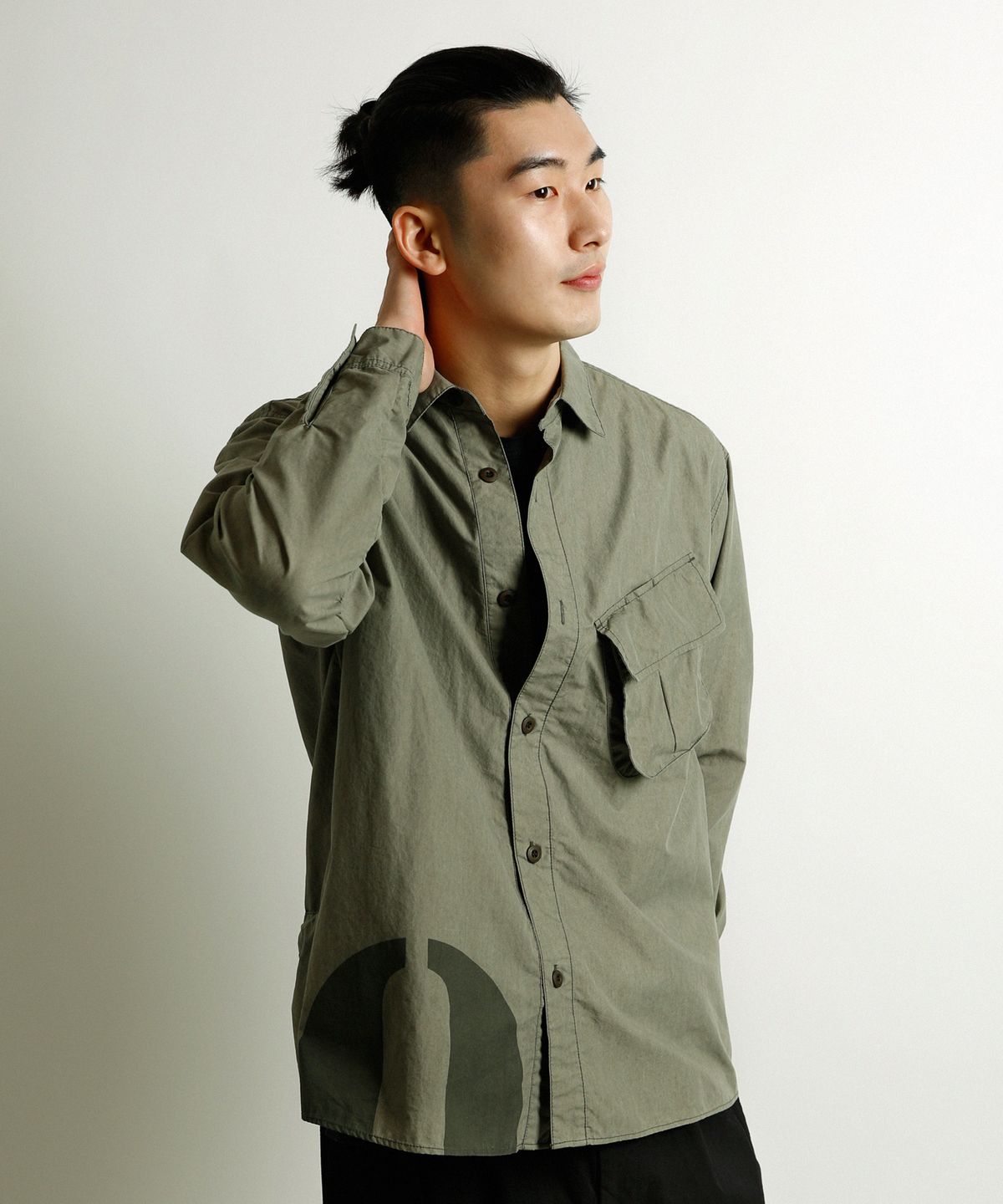 엔850(N850) 백 포켓 셔츠 / 카키