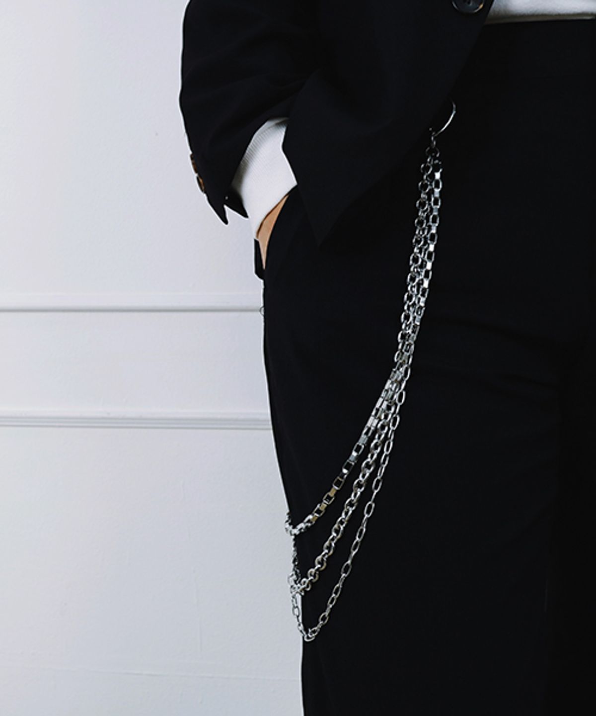 베이스클레프(BASSCLEF) 써지컬스틸 바지체인 스트릿패션 CLEF TROUSERS CHAIN