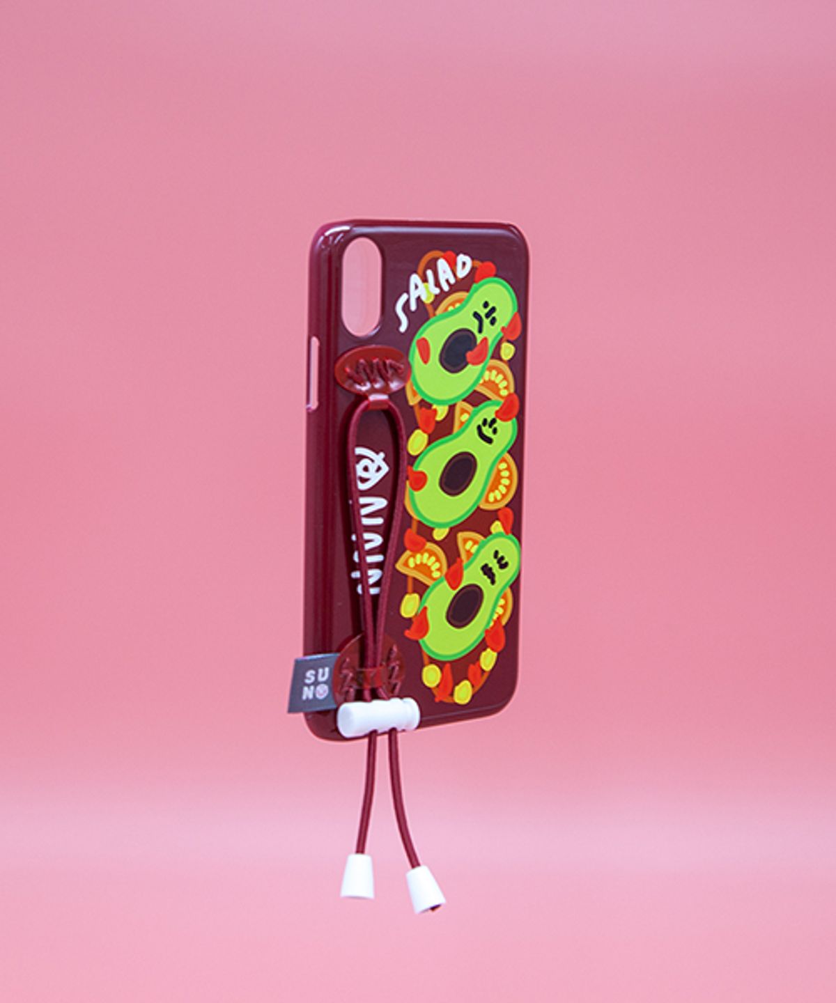 세컨드유니크네임(SECOND UNIQUE NAME) SUN CASE STRING BURGUNDY AVOCADO