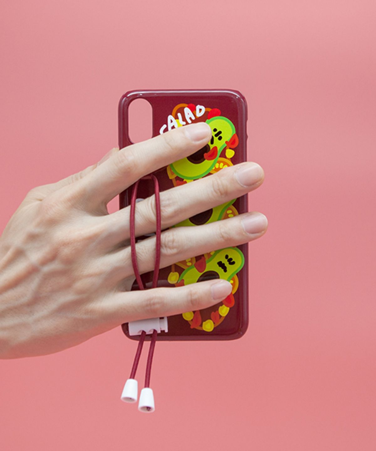세컨드유니크네임(SECOND UNIQUE NAME) SUN CASE STRING BURGUNDY AVOCADO