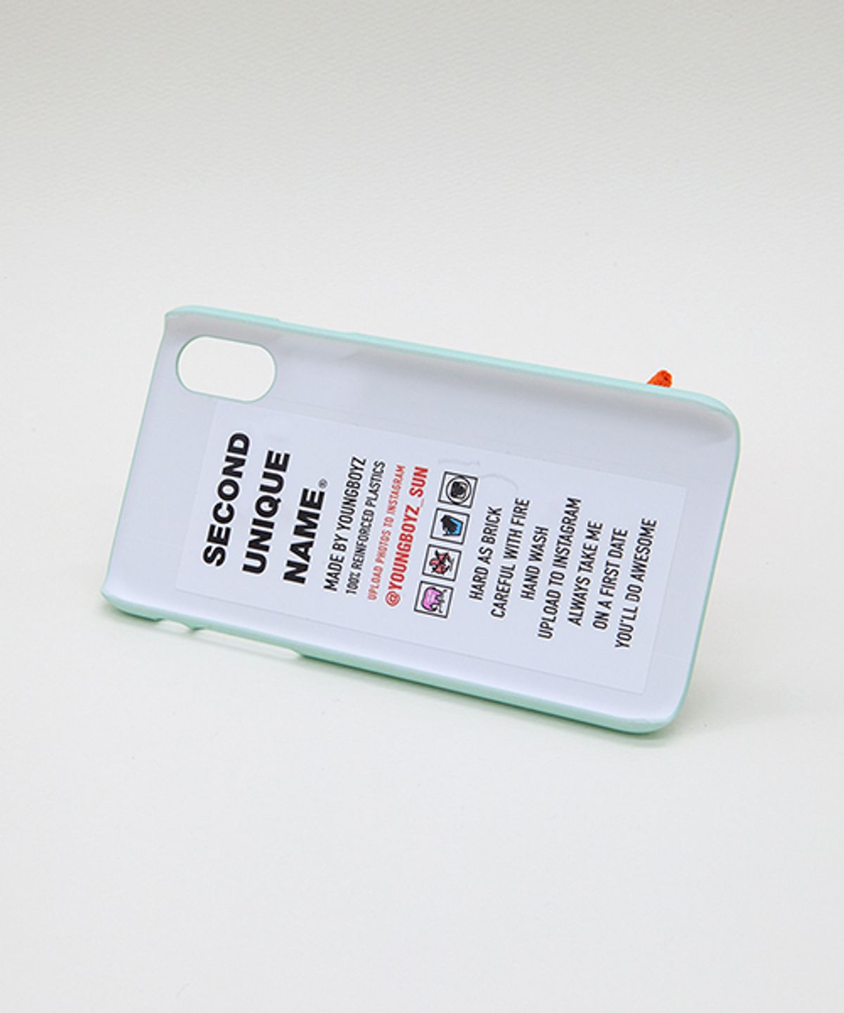 세컨드유니크네임(SECOND UNIQUE NAME) SUN CASE PATINA GREEN ORANGE (ILLUST)