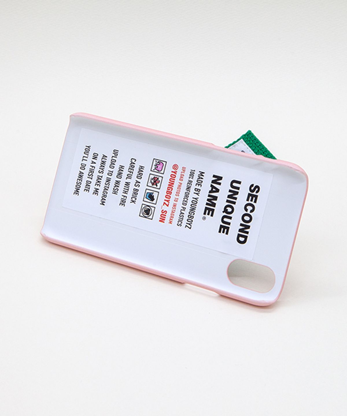 세컨드유니크네임(SECOND UNIQUE NAME) SUN CASE PEACH PINK GREEN (ILLUST)