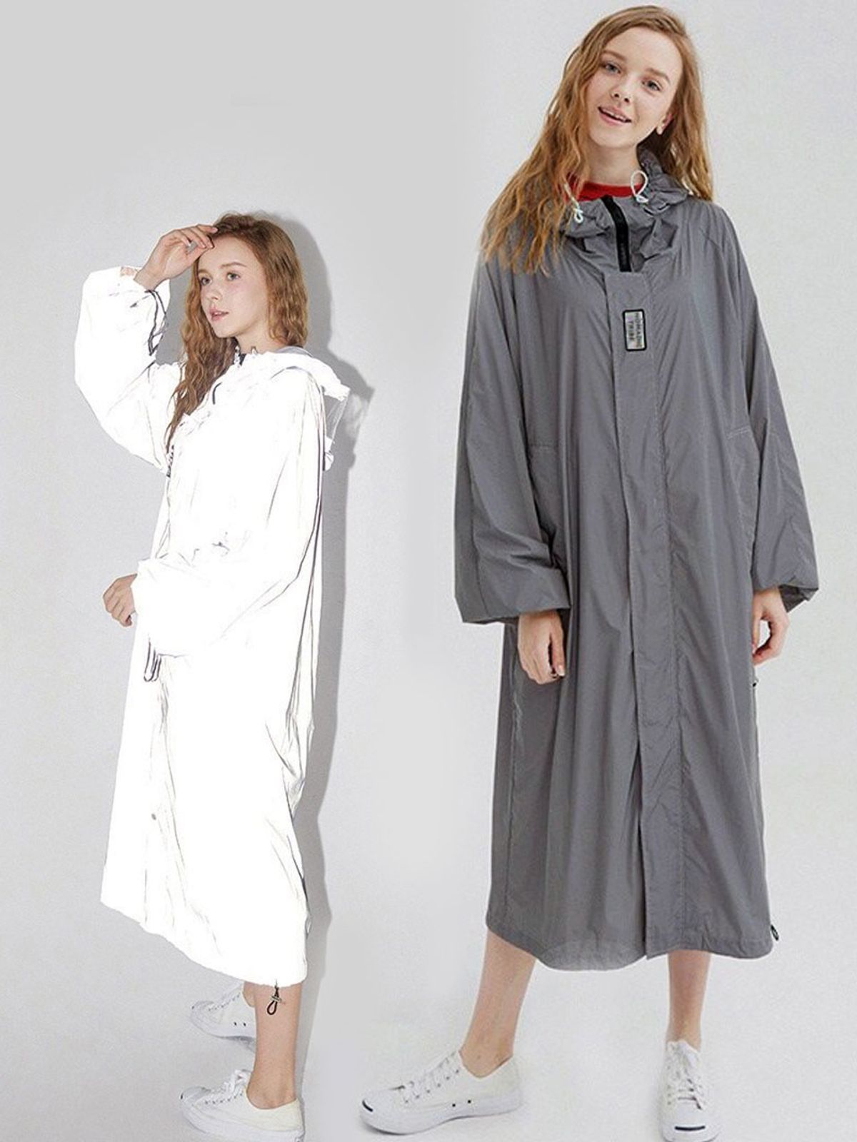 엔오티(NOT) OVERSIZED RAIN COAT [GRAY]