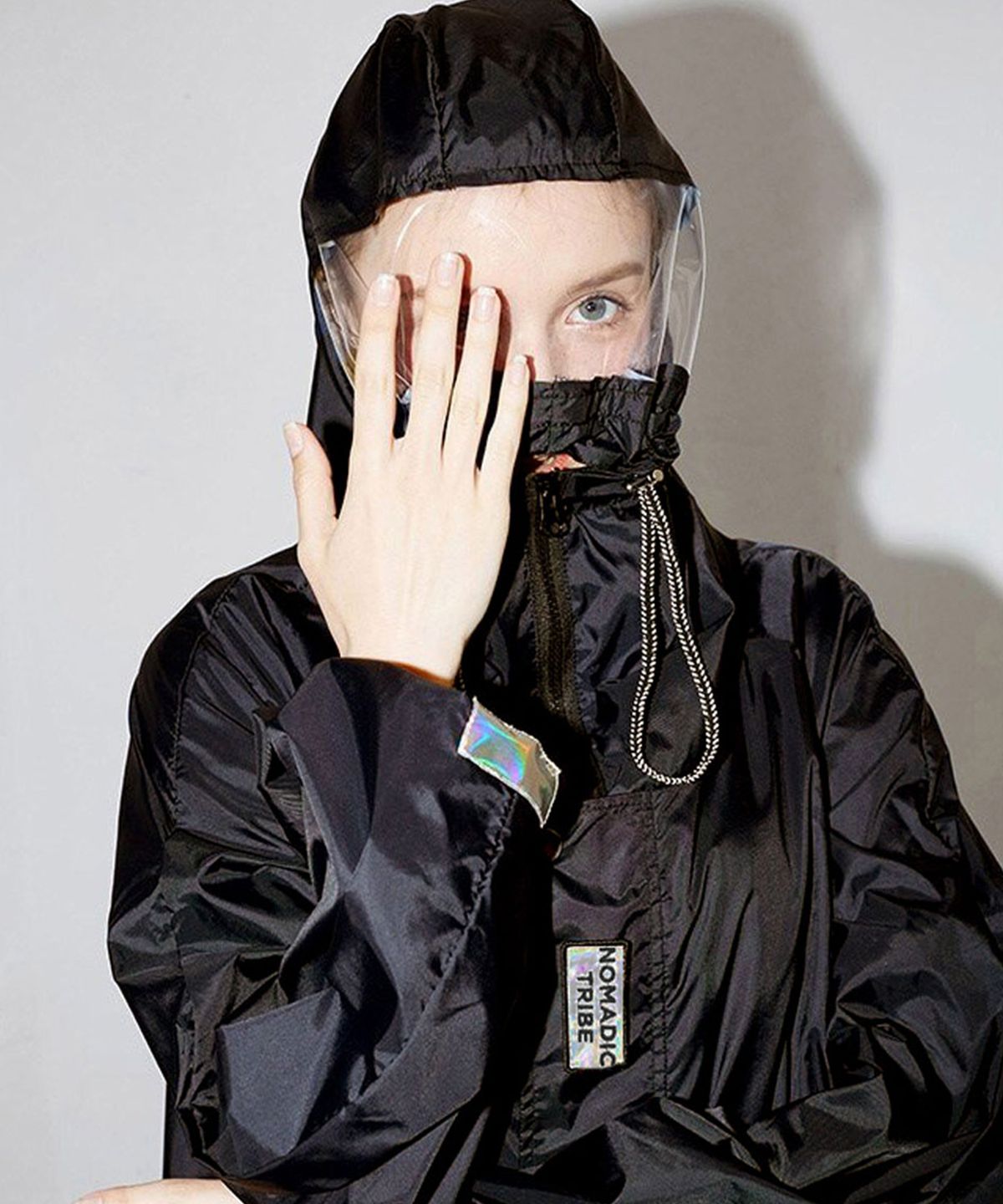엔오티(NOT) OVERSIZED RAIN COAT [BLACK]