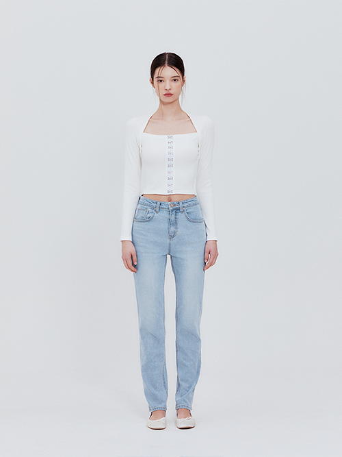 トップス not your rose Hook Square Top MUSINSA | NOT YOUR ROSE Hook Square Top (White)