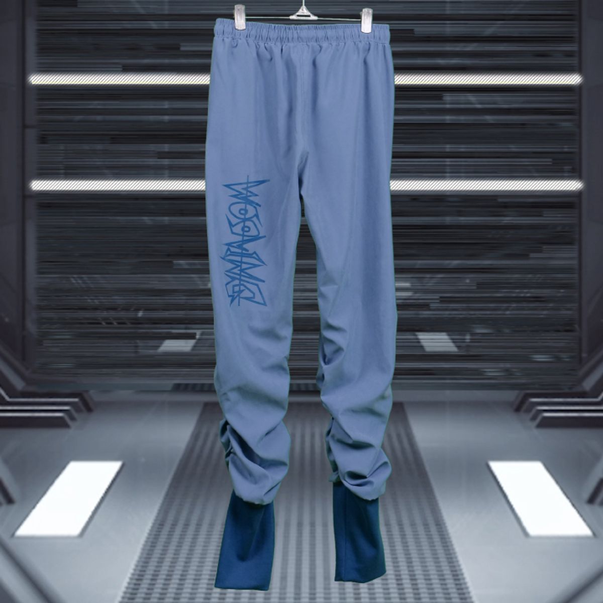 우빙(WOOVING) SHIRRING JOGGER PANTS (BLUE)