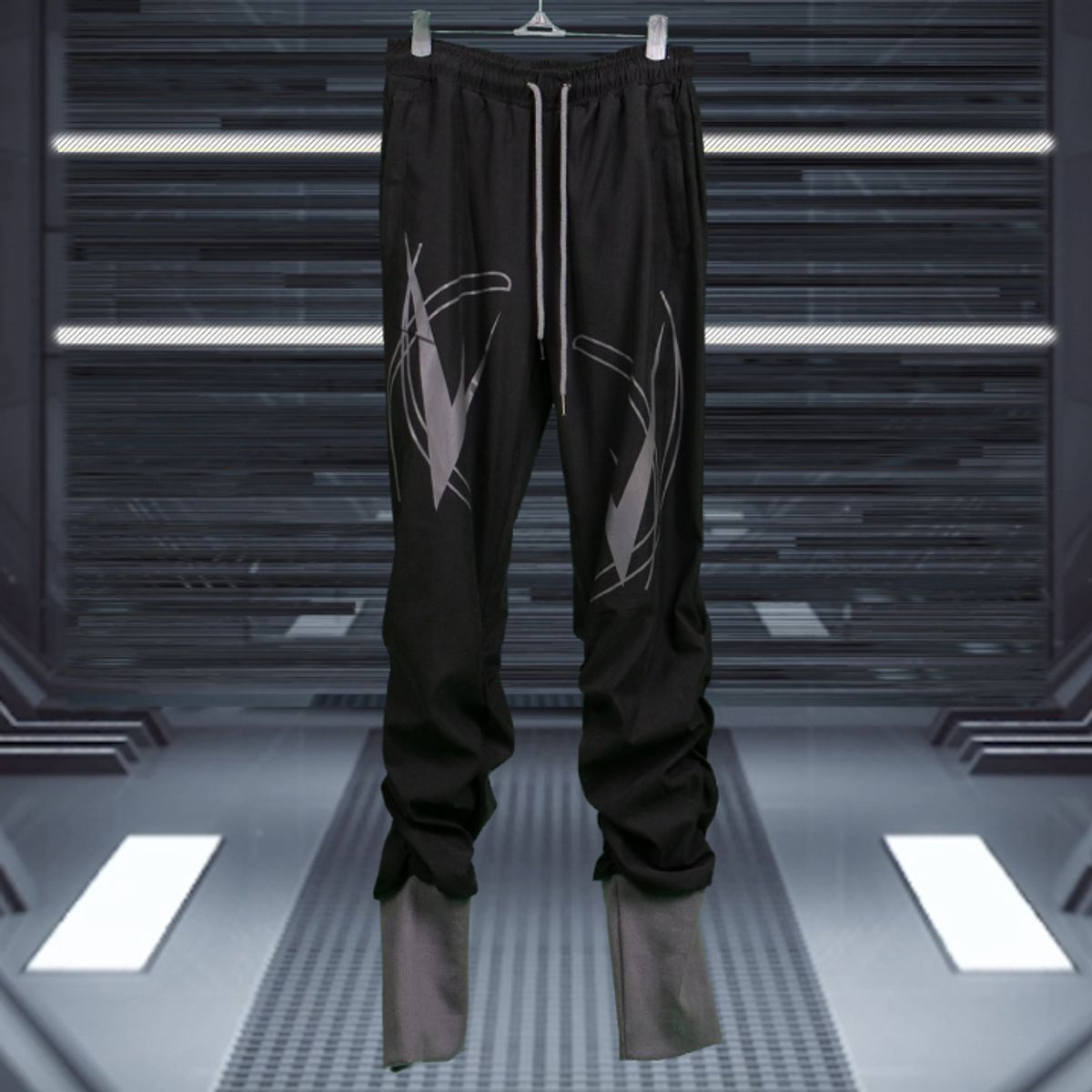 우빙(WOOVING) SHIRRING JOGGER PANTS (BLACK)