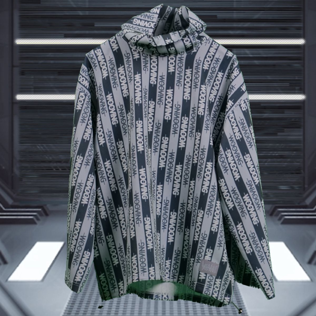 우빙(WOOVING) HOSPITAL STRING TURTLENECK (GRAY)