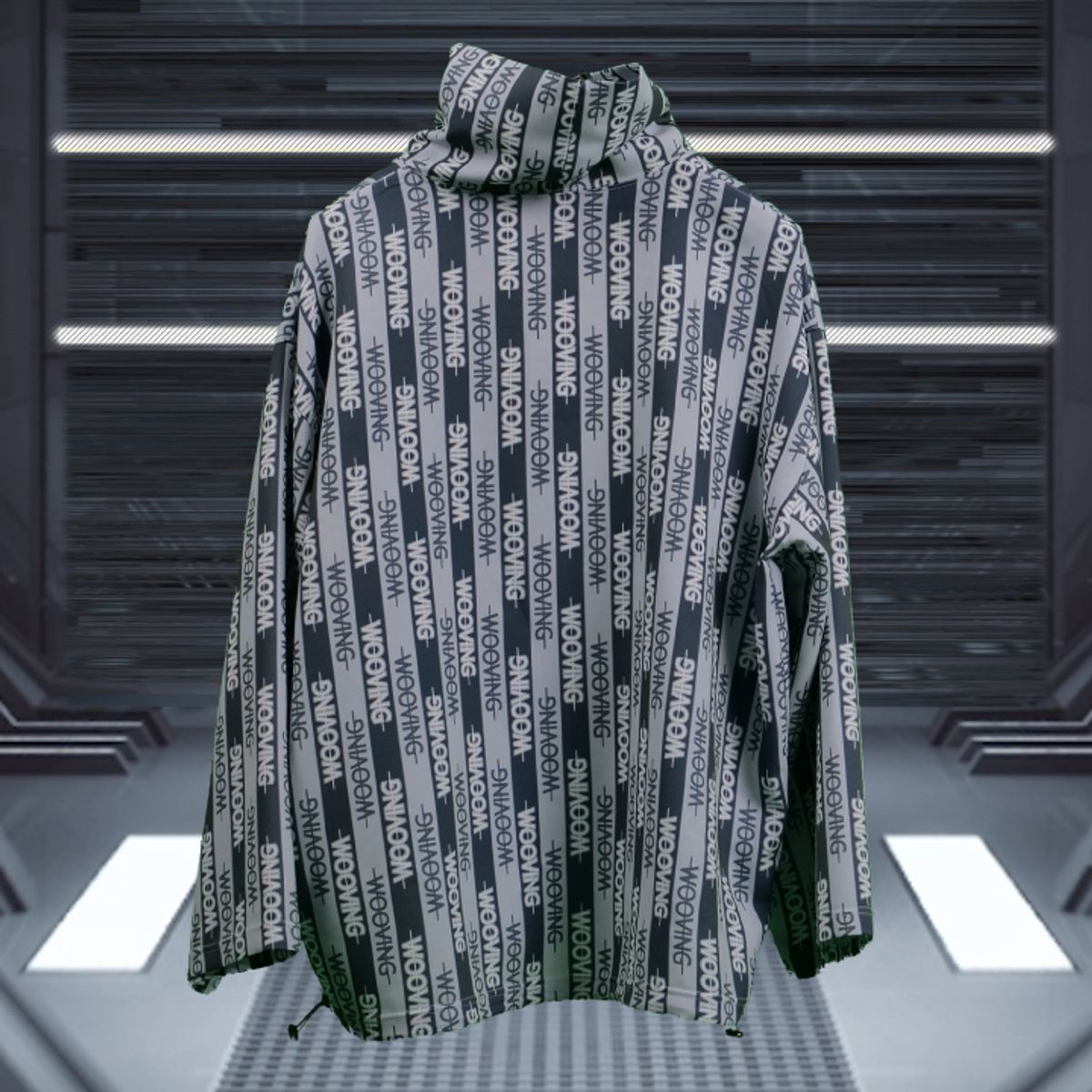 우빙(WOOVING) HOSPITAL STRING TURTLENECK (GRAY)