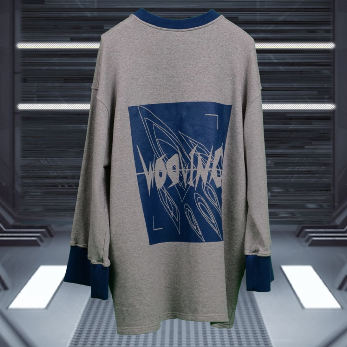 우빙(WOOVING) ROCKET SWEATSHIRTS (NAVY)