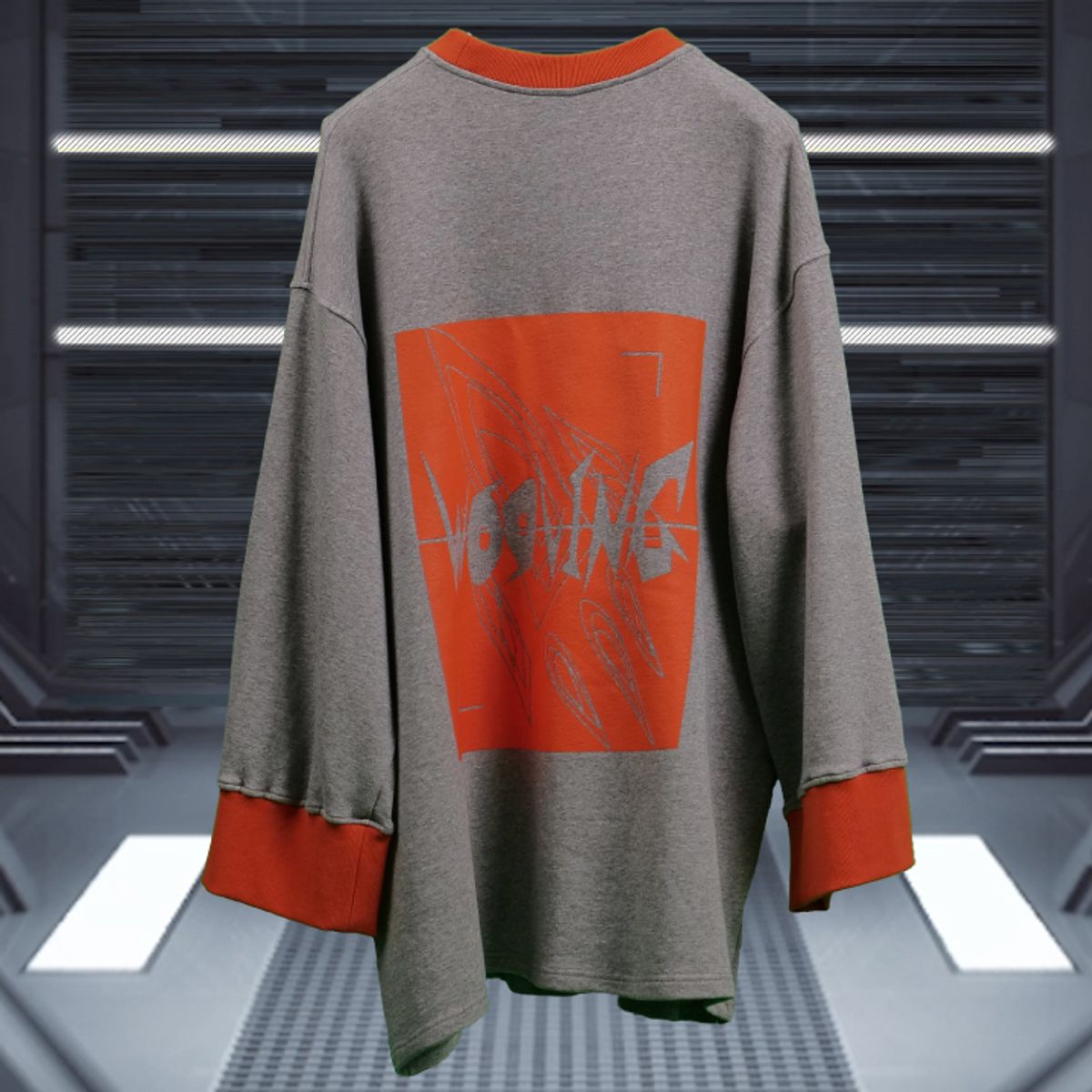 우빙(WOOVING) ROCKET SWEATSHIRTS (ORANGE)