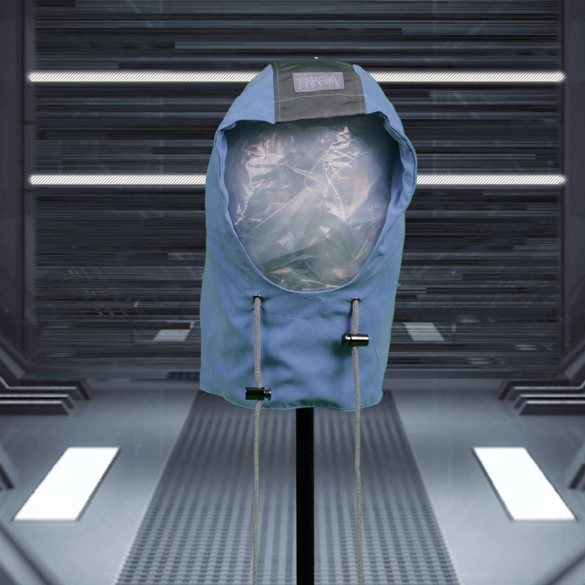 우빙(WOOVING) STRING HOOD (BLUE)