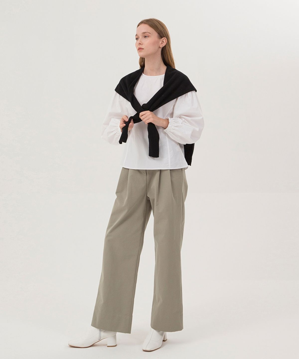 논로컬(NONLOCAL) Wholegarment Shawl - Black