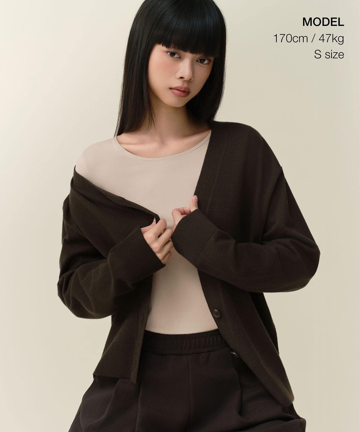 무신사 스탠다드 우먼(MUSINSA STANDARD WOMAN) [힛탠다드] 우먼즈 크루 넥 티셔츠_이너 웨어 [라이트 베이지]