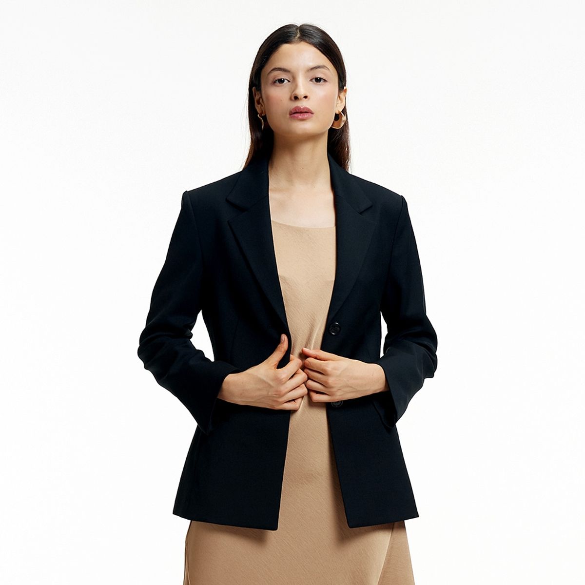 핀블랙(PINBLACK) HOURGLASS SLIM JACKET BLACK