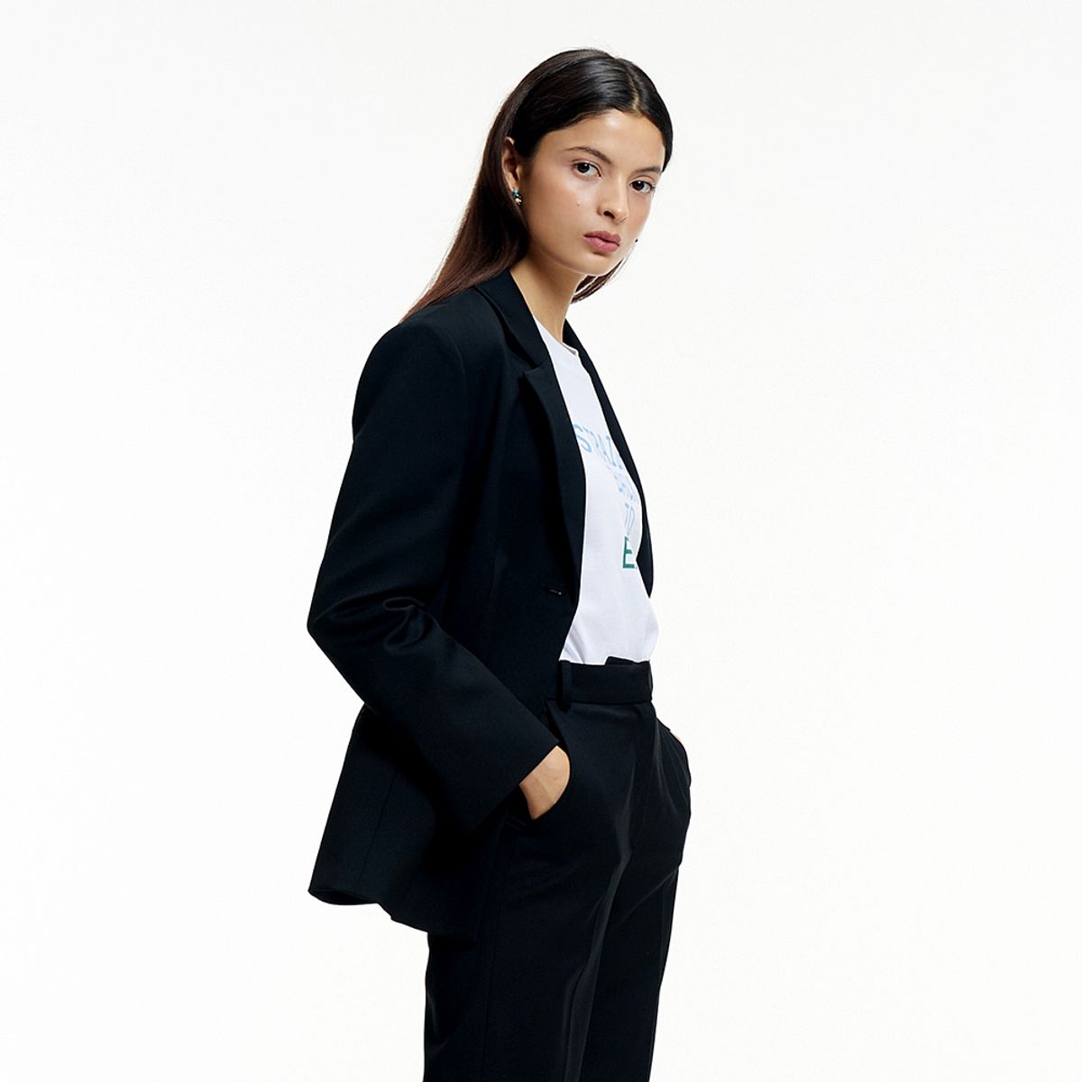 핀블랙(PINBLACK) HOURGLASS SLIM JACKET BLACK