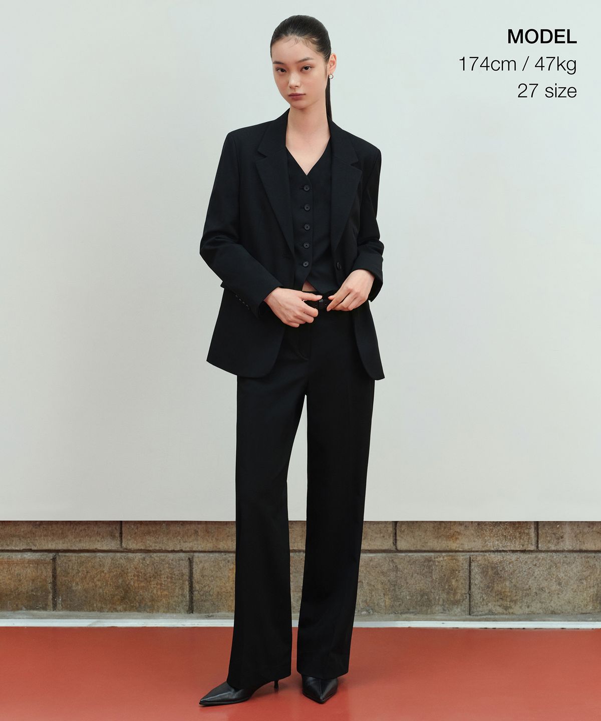 무신사 스탠다드 우먼(MUSINSA STANDARD WOMAN) 우먼즈 와이드 히든 밴딩 슬랙스 [블랙]