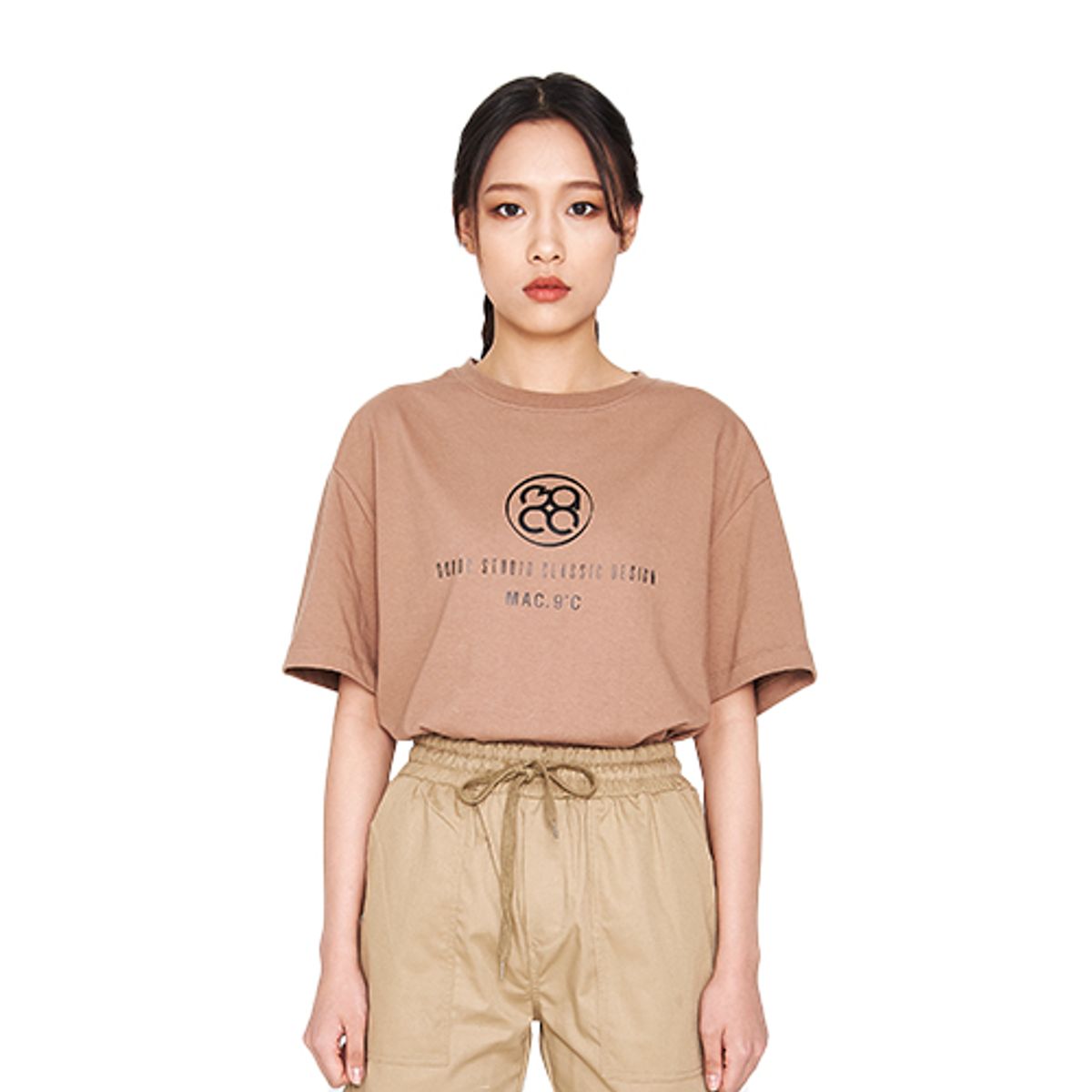 맥나인도씨(MAC 9ºC) 시그니쳐 심플 로고 티셔츠_머드