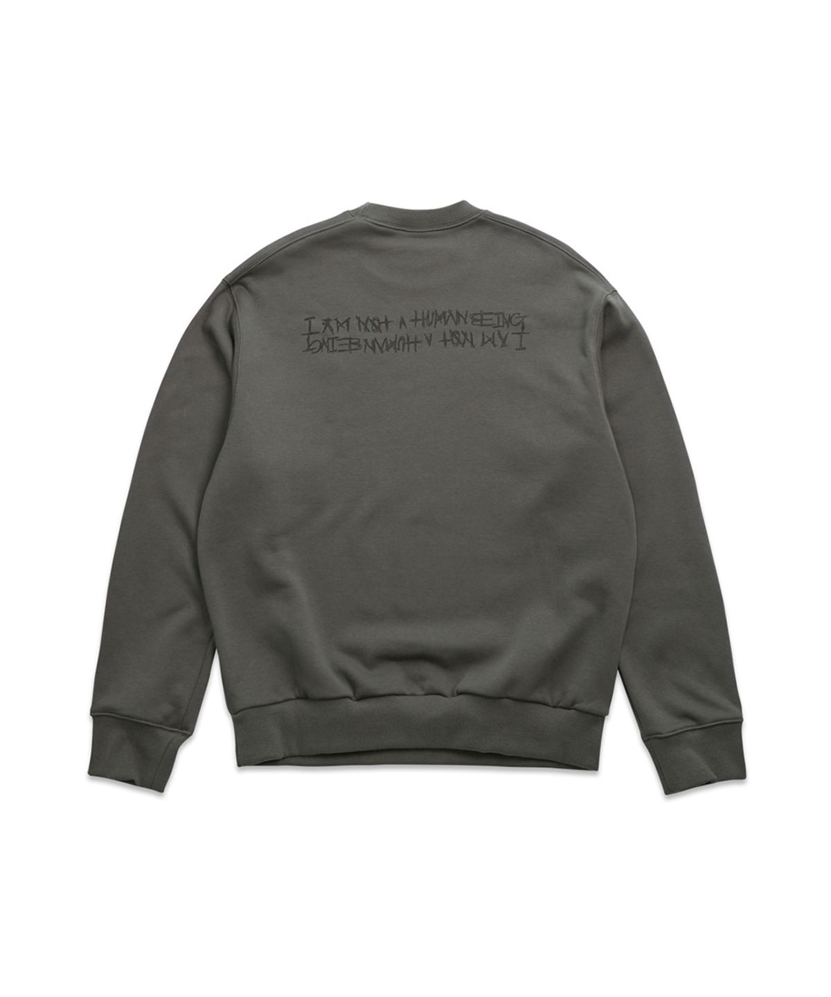 아임낫어휴먼비잉(I AM NOT A HUMAN BEING) BASIC LOGO SWEATSHIRTS - CHARCOAL