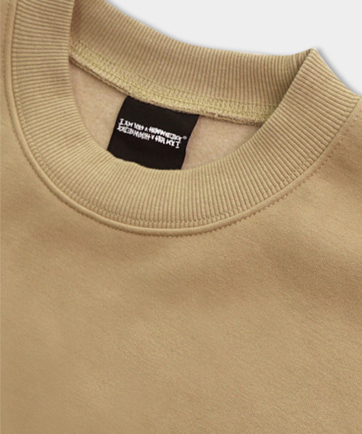 아임낫어휴먼비잉(I AM NOT A HUMAN BEING) BASIC LOGO SWEATSHIRTS - BEIGE
