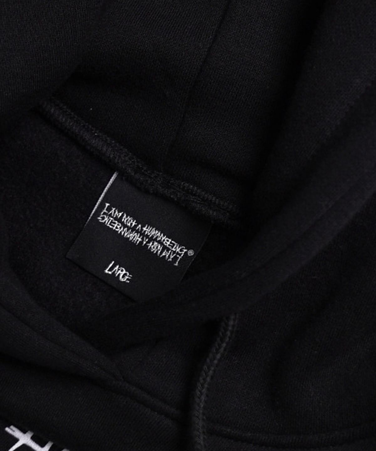 아임낫어휴먼비잉(I AM NOT A HUMAN BEING) ACID HOODIE - BLACK