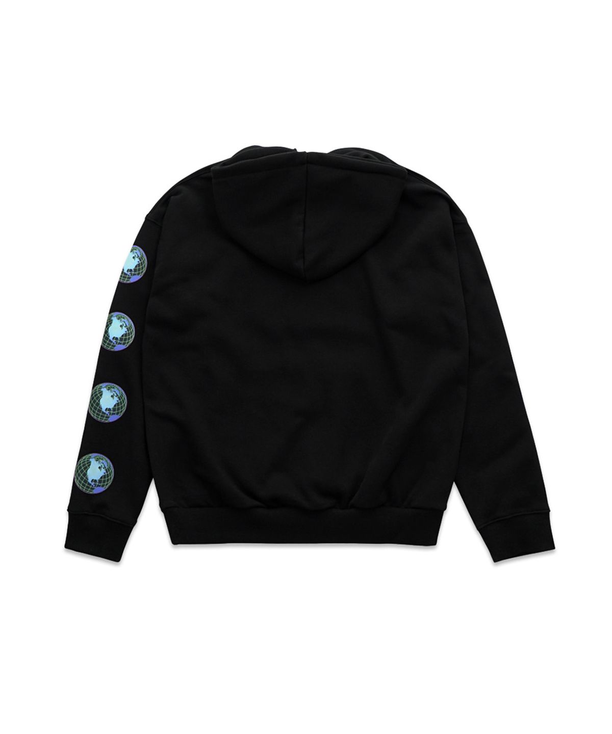 아임낫어휴먼비잉(I AM NOT A HUMAN BEING) GLOBE PRINT HOODIE - BLACK